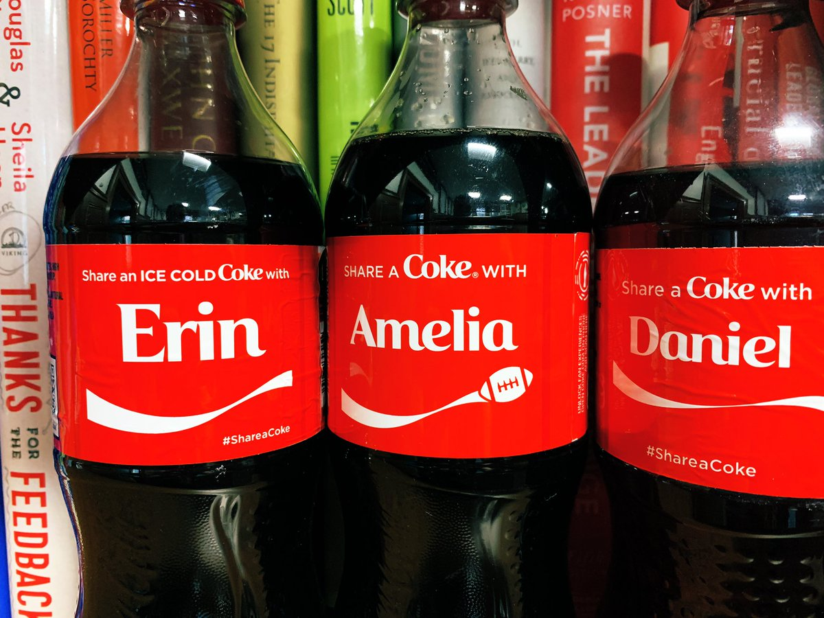 An example of the Share a Coke bottle design.